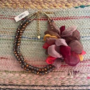 Stella & Ruby Beaded Necklace With Chiffon Flower